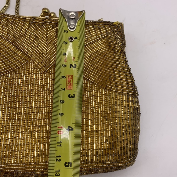 Magid Gold Beaded Special Occasion Small Evening Bag MCB4236 - Picture 7 of 10